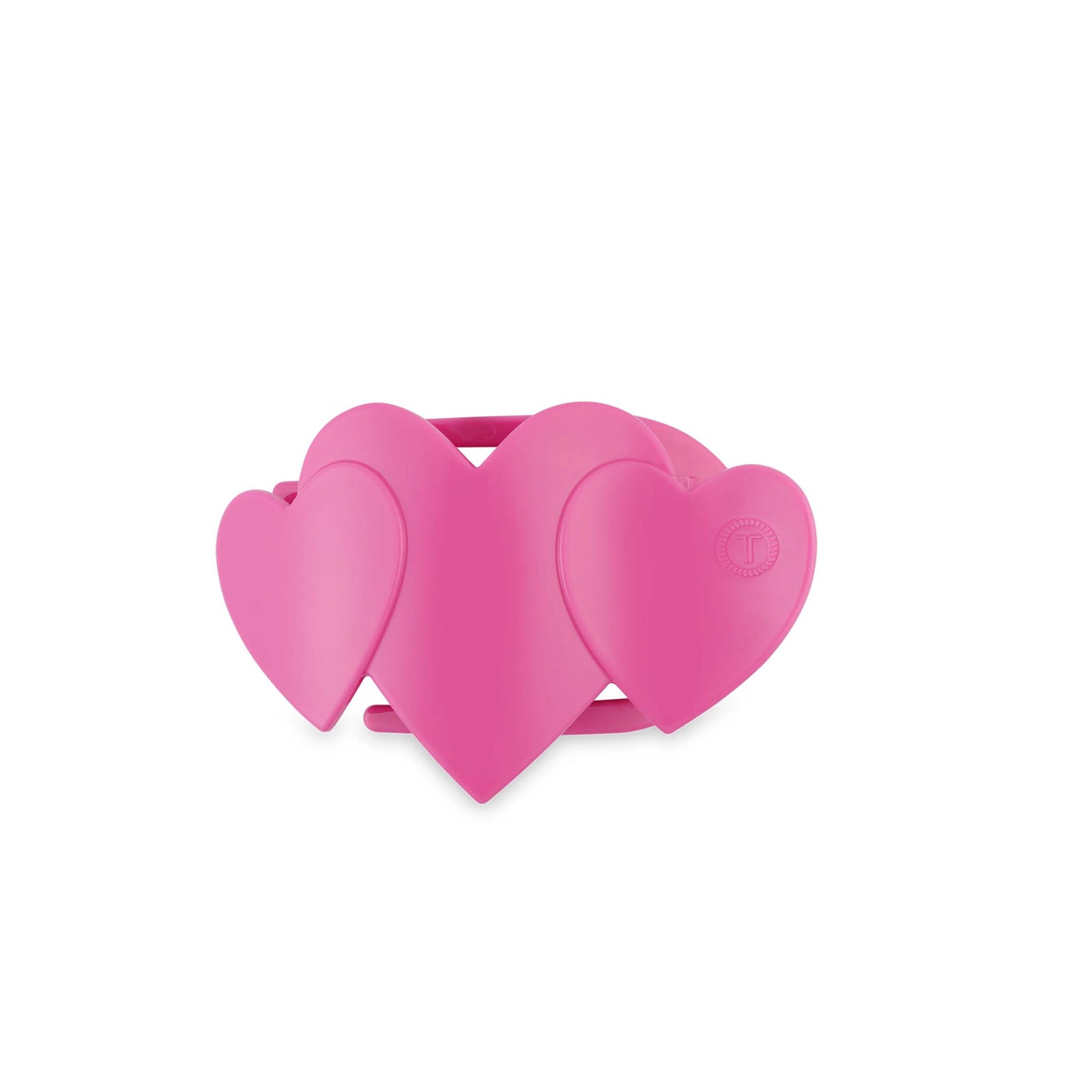 Heart to Heart Tiny Hair Clip in Pink