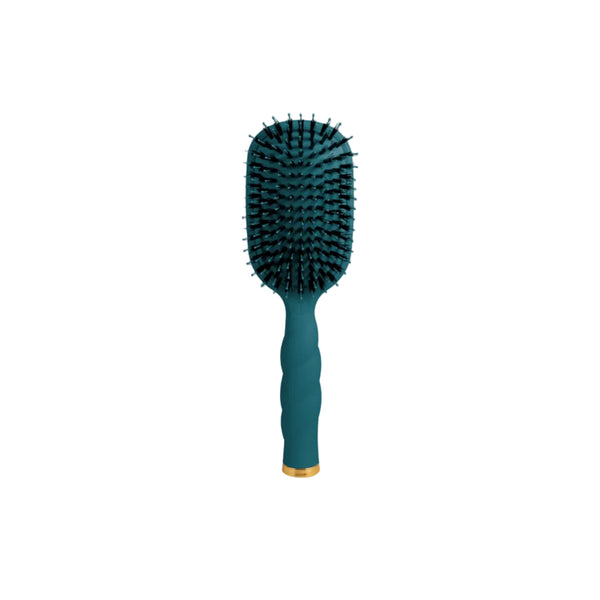 Mini Boar Bristle Hair Brush in Teal With It