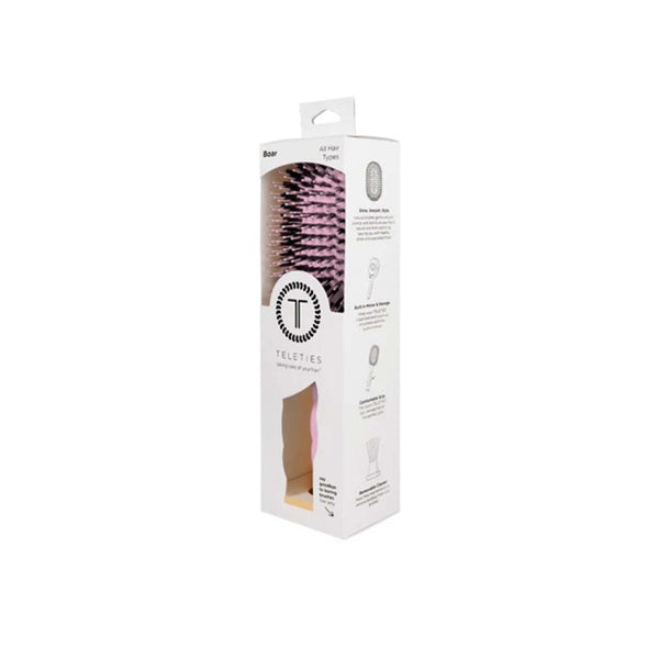 Boar Bristle Hairbrush in Bubblegum