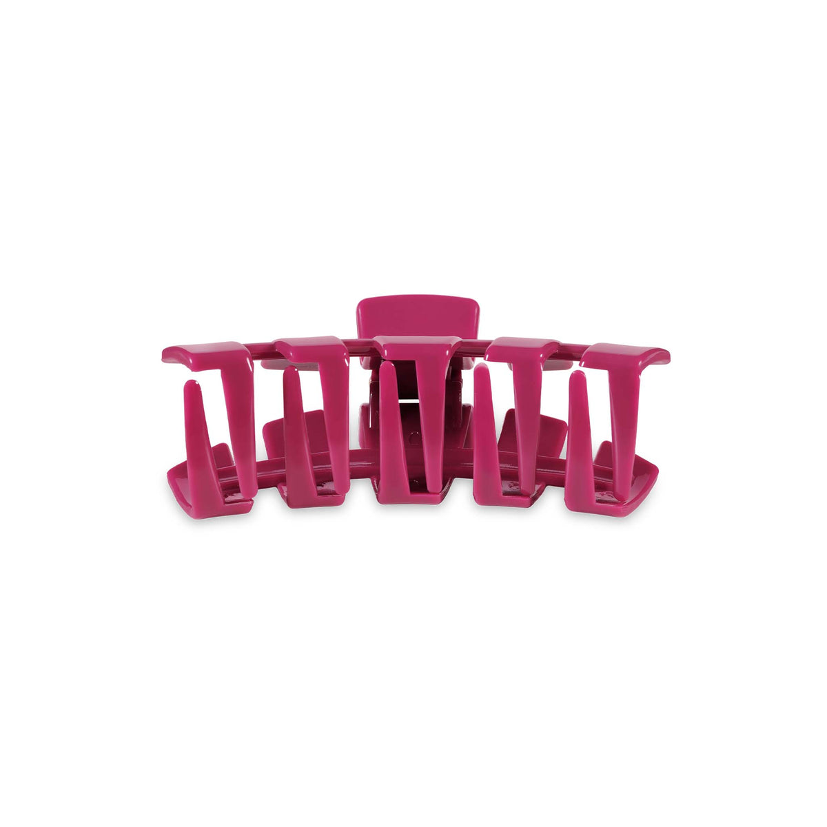 Teleties Classic Clip in Wildside, size medium, shown from the side angle displaying open prongs.