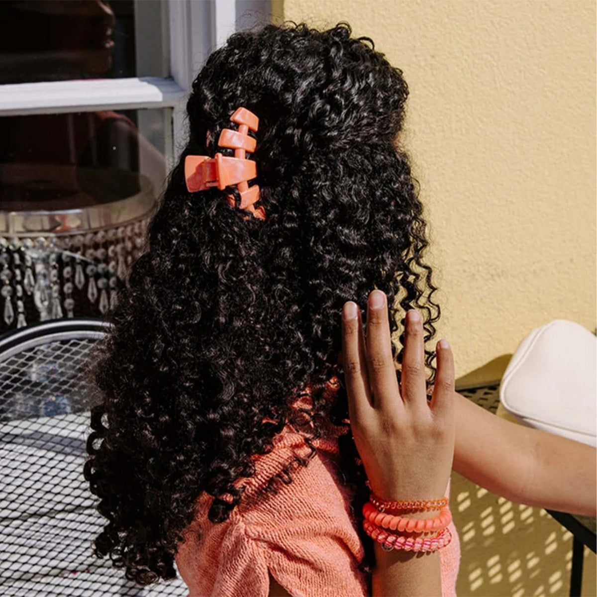 Teleties Medium Classic Clip in Dreamcicle