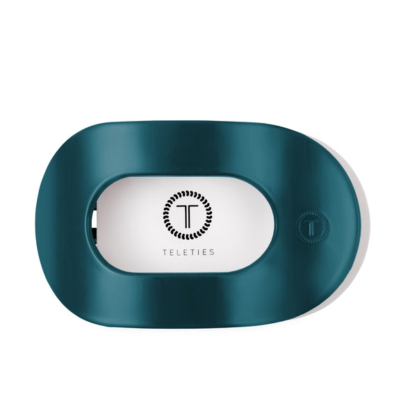 Teal With It Large Flat Oval Hair Clip