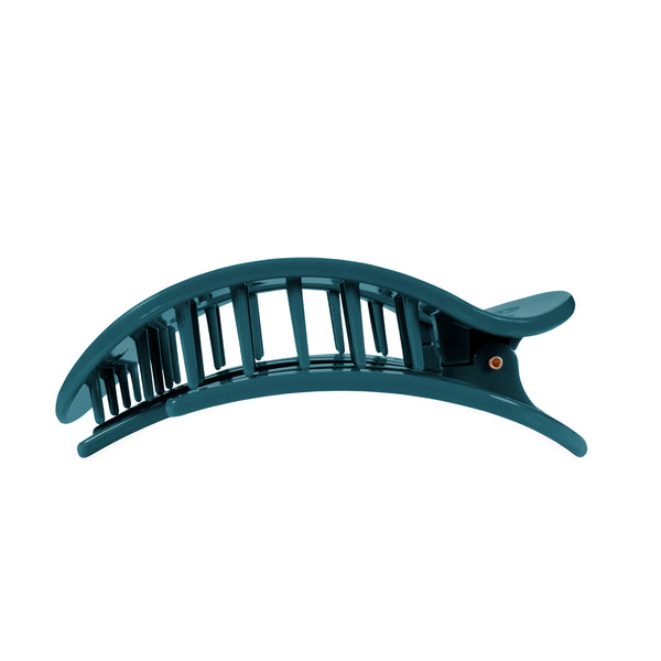 Teal With It Large Flat Oval Hair Clip