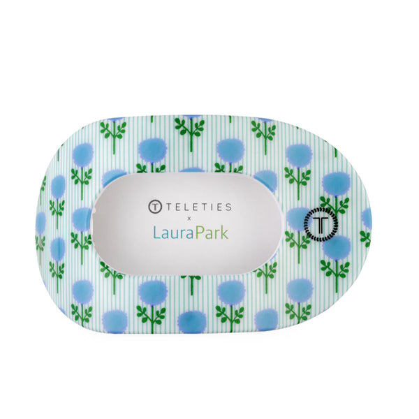 TELETIES x Laura Park Blue Marigold Large Flat Oval Hair Clip