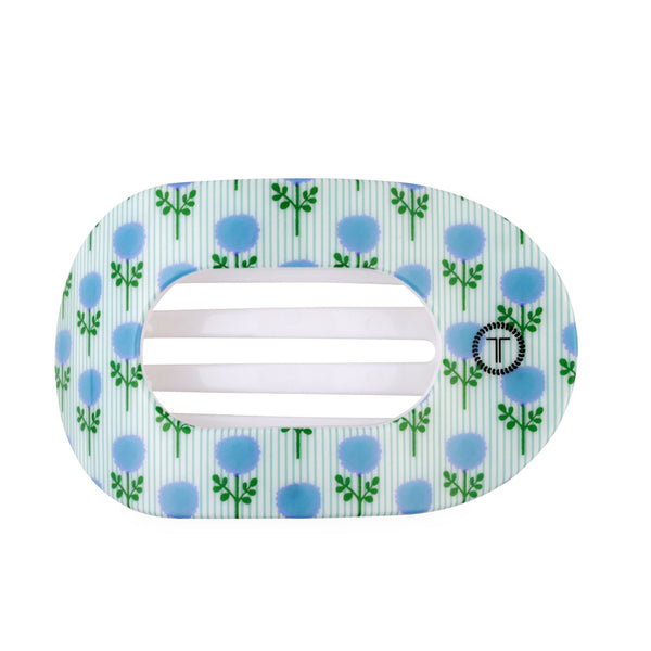 TELETIES x Laura Park Blue Marigold Large Flat Oval Hair Clip