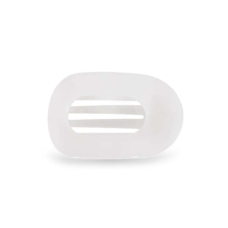 Medium Coconut White Flat Oval Hair Clip