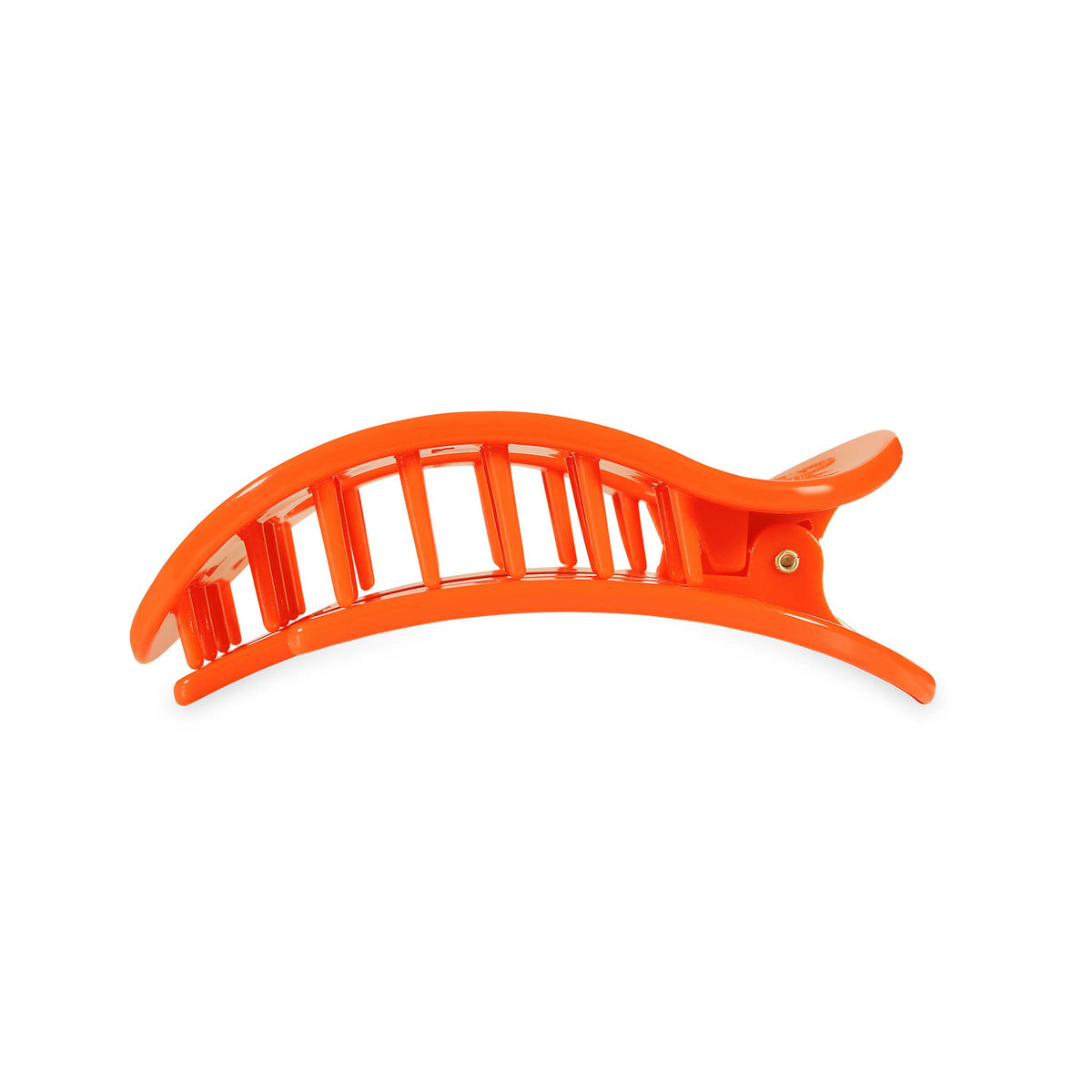 TELETIES Auburn Medium Flat Oval Hair Clip in Orange