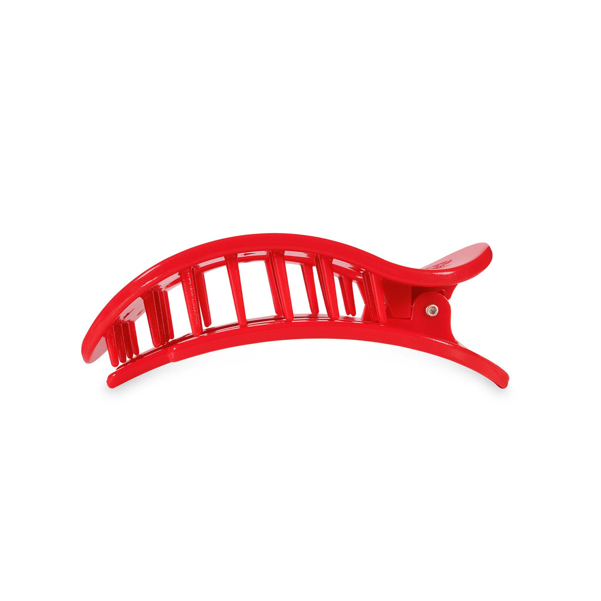 Ole Miss Medium Flat Oval Hair Clip in red with navy logos.