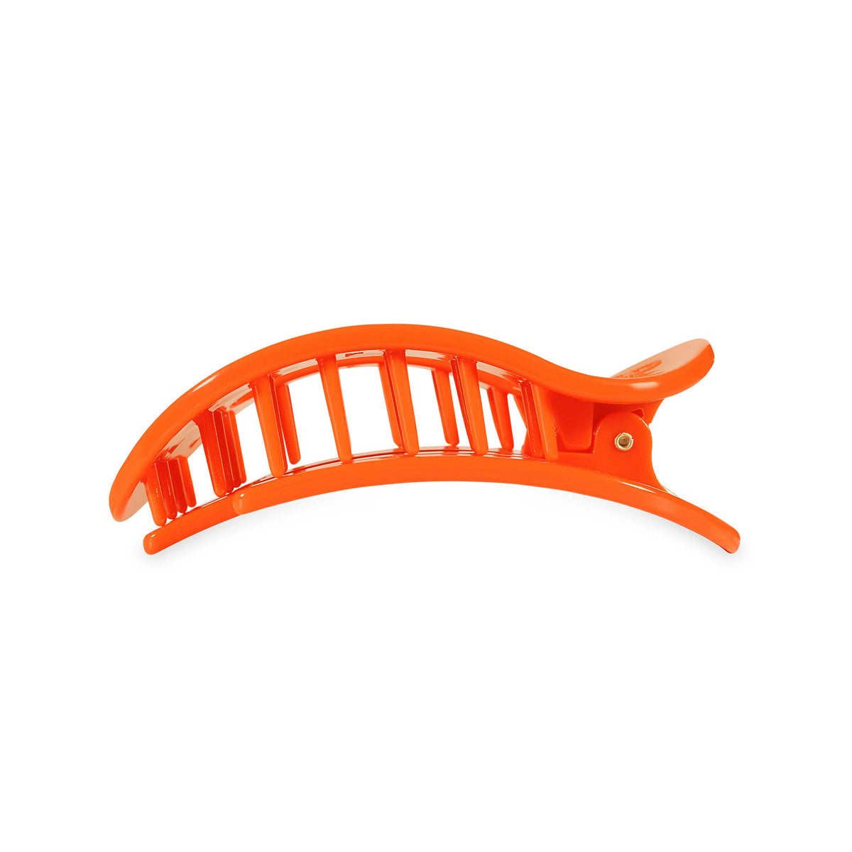 TELETIES University of Florida Medium Flat Oval Hair Clip in Orange with logos.