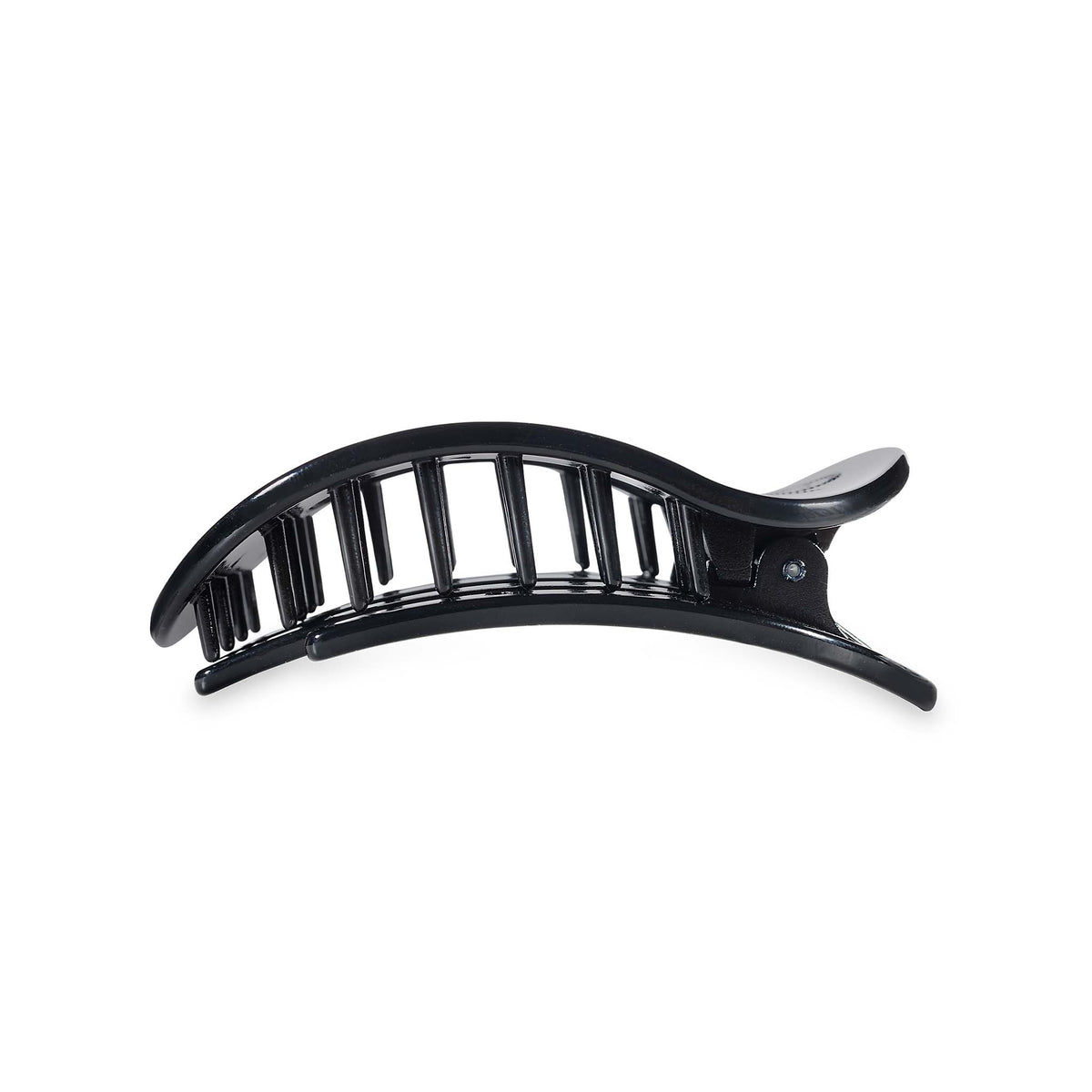 University of Georgia Medium Flat Oval Hair Clip in black with logos
