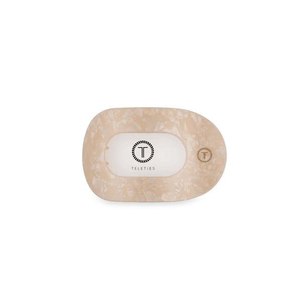 TELETIES Soft Surf Medium Flat Round Hair Clip