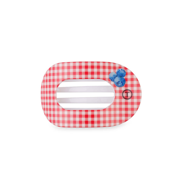 Blueberries Medium Flat Oval Hair Clip