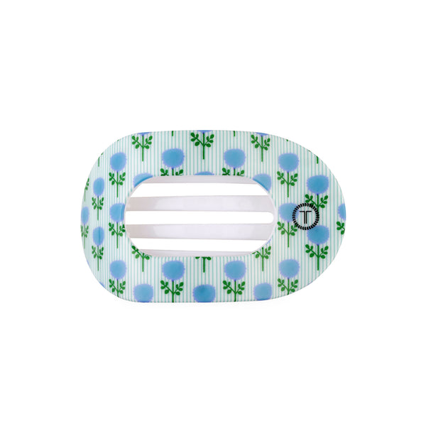 TELETIES x Laura Park Blue Marigold Medium Flat Oval Hair Clip