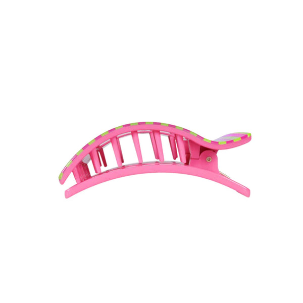 Medium Flat Rectangle Hair Clip in Summer Crush