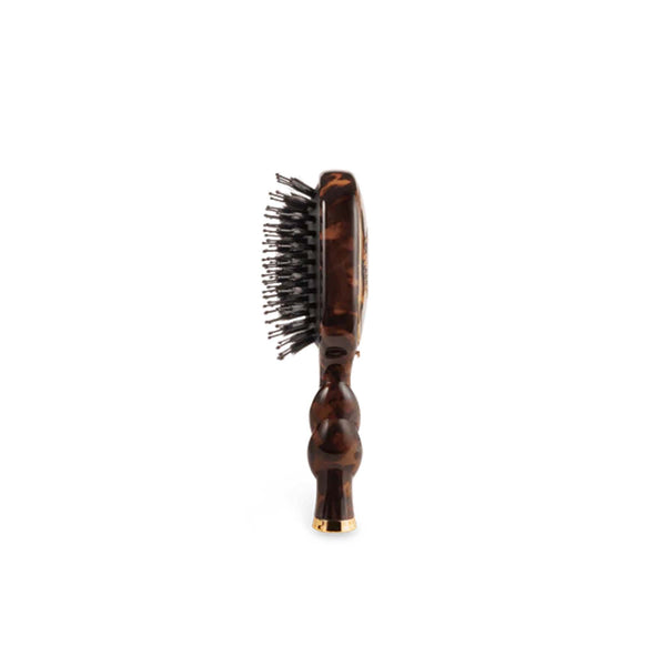Mini Boar Bristle Hair Brush in Tortoise Shell