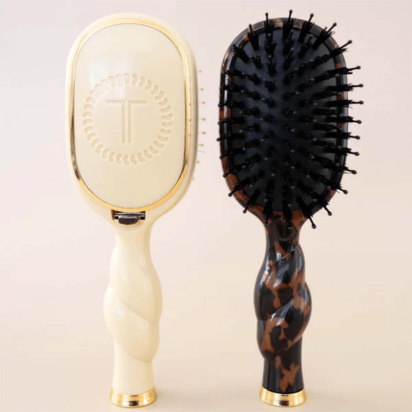 Mini Boar Bristle Hair Brush in Tortoise Shell