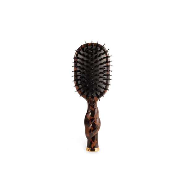 Mini Boar Bristle Hair Brush in Tortoise Shell
