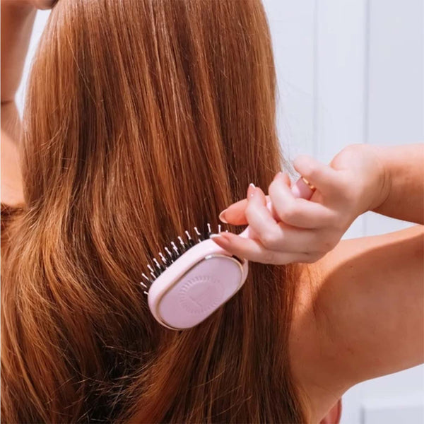 Mini Boar Bristle Hair Brush in Bubblegum