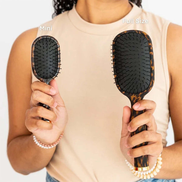 Mini Detangler Hair Brush in Tortoise Shell