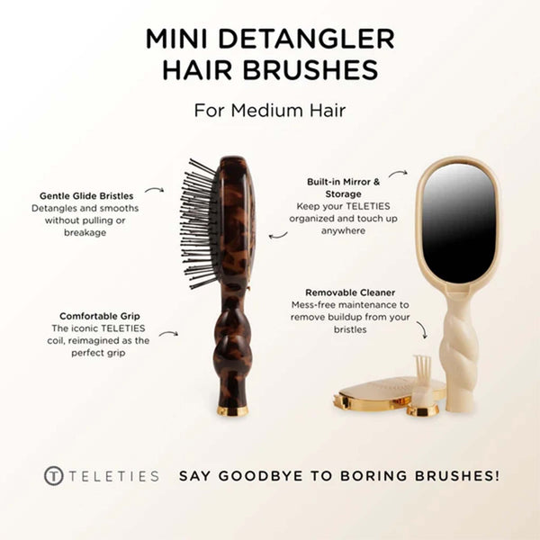 Mini Detangler Hair Brush in Tan