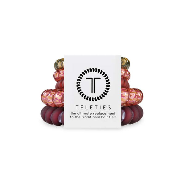 Burgundy Bliss Small and Large Hair Tie 5 Pack