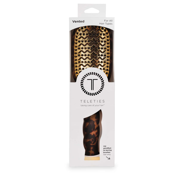 Teleties Tortoise Vented Paddle Hair Brush