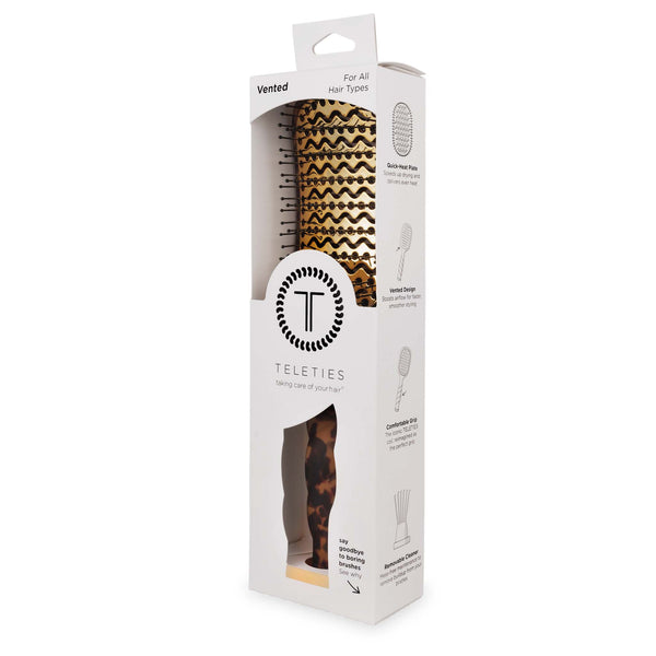 Teleties Tortoise Vented Paddle Hair Brush
