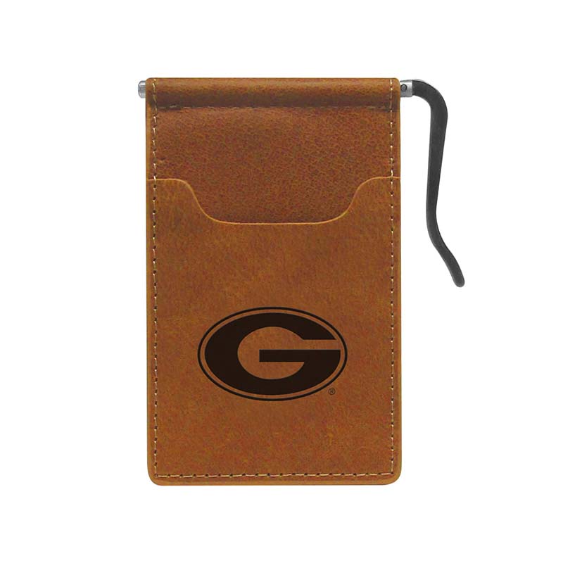 UGA Embossed Clip Front Pocket Wallet
