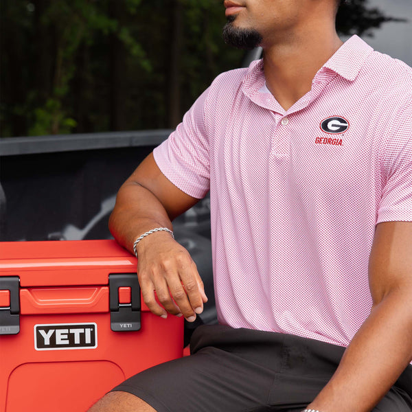 Georgia Bulldogs Pike Symmetry Print Short Sleeve Polo