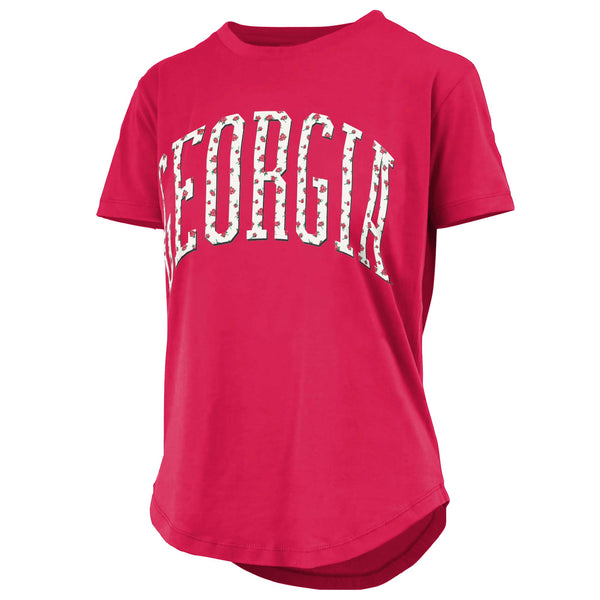 Georgia Bulldog Wellington Floral Short Sleeve T-Shirt