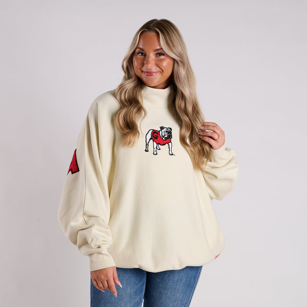 Georgia Bulldogs Mock Neck Sweatshirt