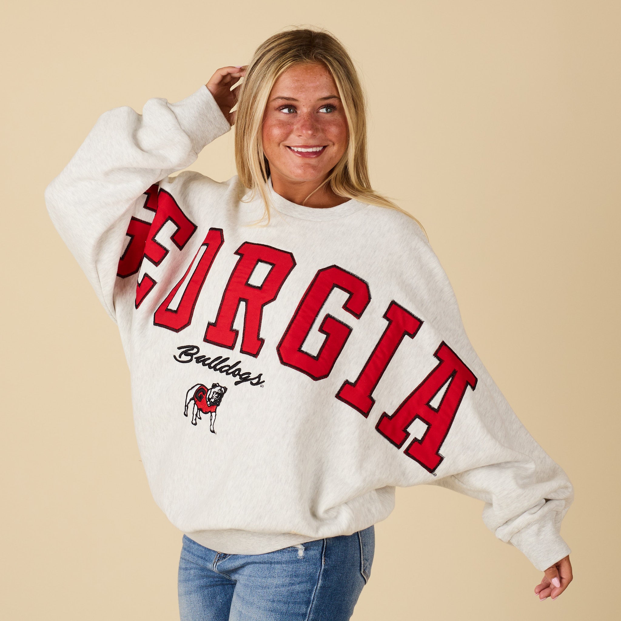 UGA Big Text Oversized Sweatshirt