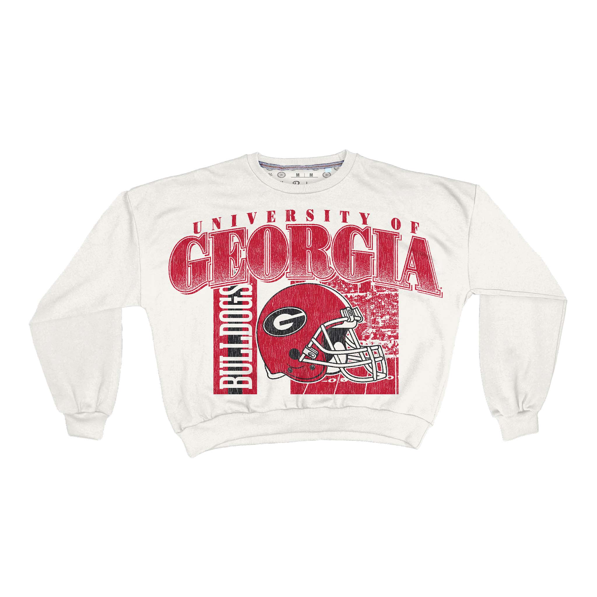 Pressbox UGA Double Sided Crewneck Sweatshirt Palmetto Moon
