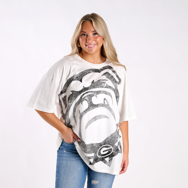 Georgia Bulldogs Oversized Bulldog Graphic T-Shirt