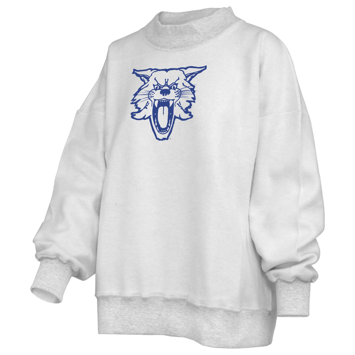 Reverse side of the sweatshirt with a Kentucky Wildcats mascot logo.