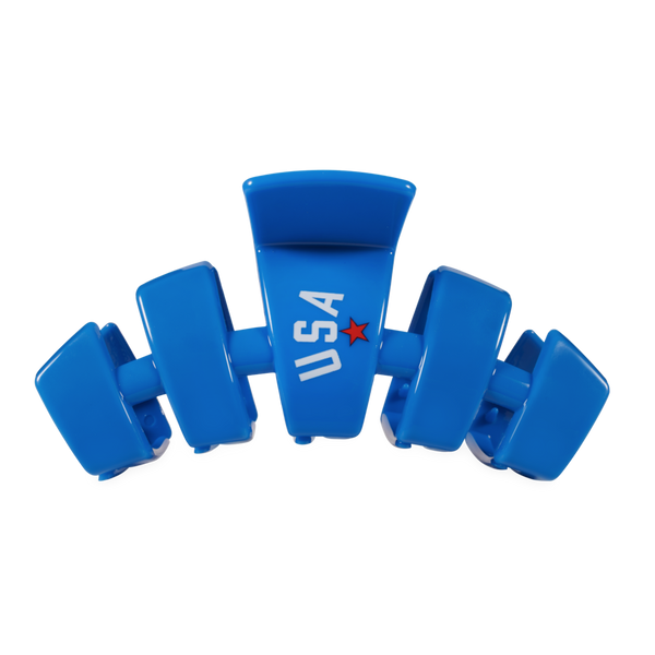 Large Classic Cup Hair Clip in USA Blue