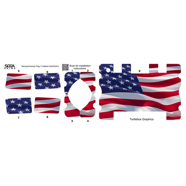 USA Flag Turtlebox Gen 3 Skin