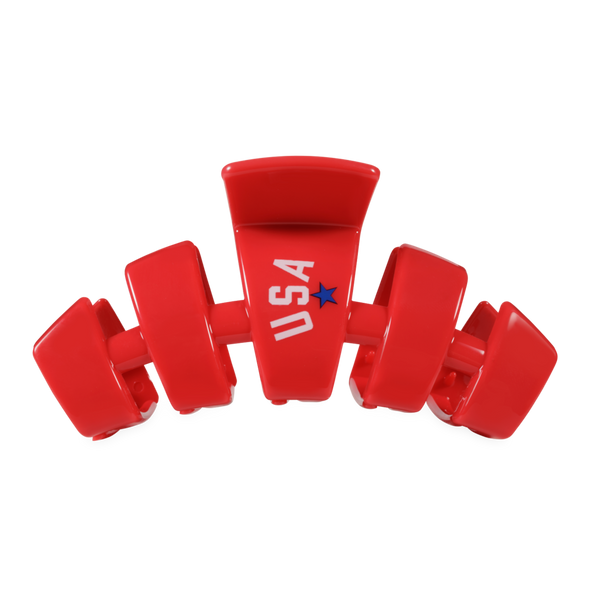 Large Classic Cup Hair Clip in USA Red