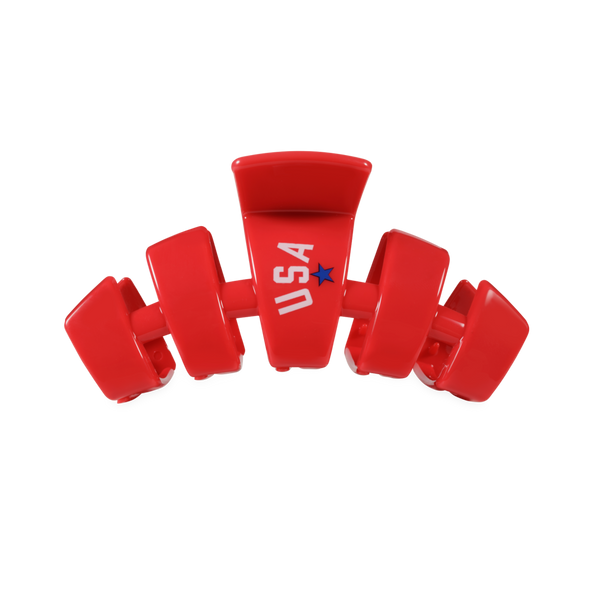 Medium Classic Cup Hair Clip in USA Red