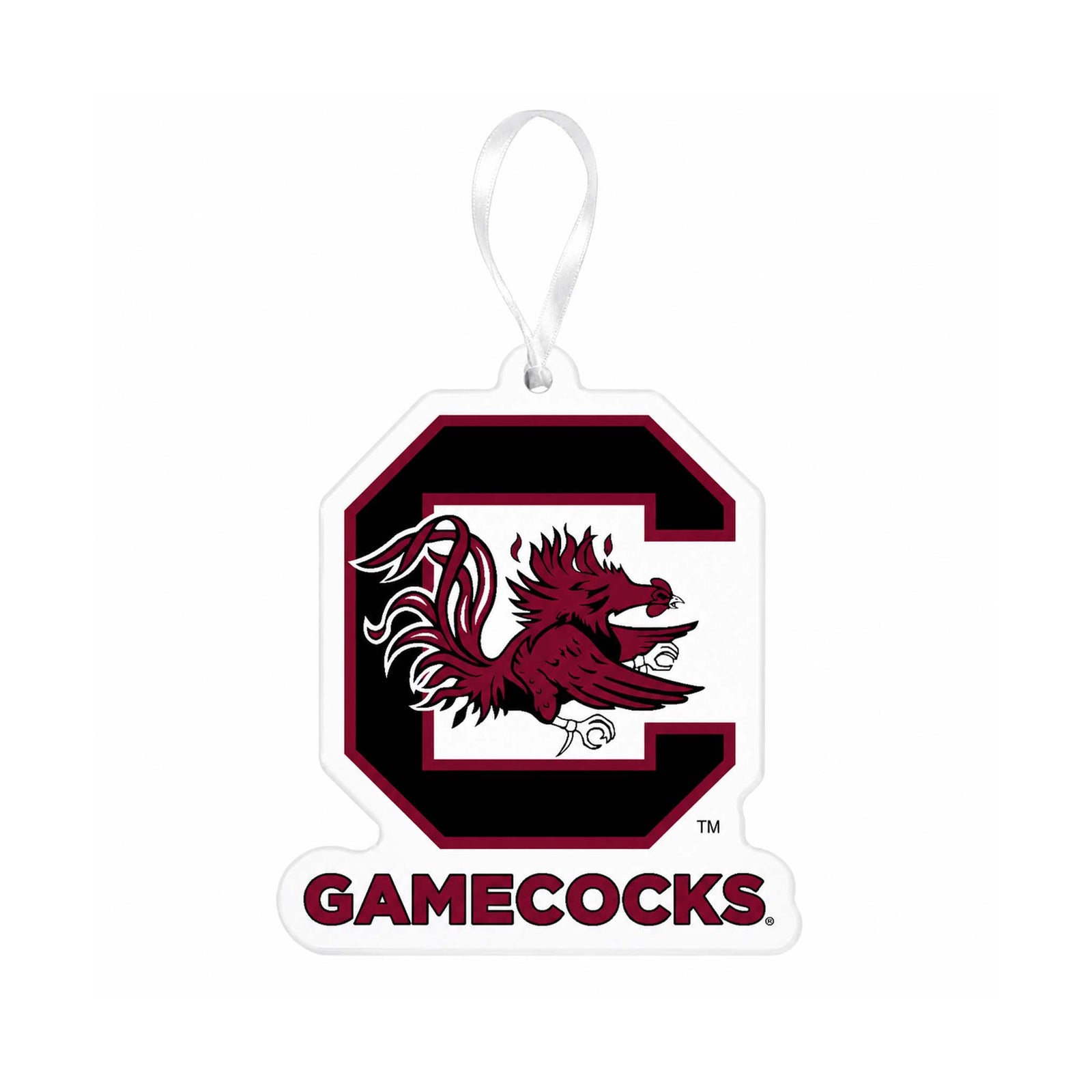 South Carolina Gamecocks Block C Acrylic Ornament