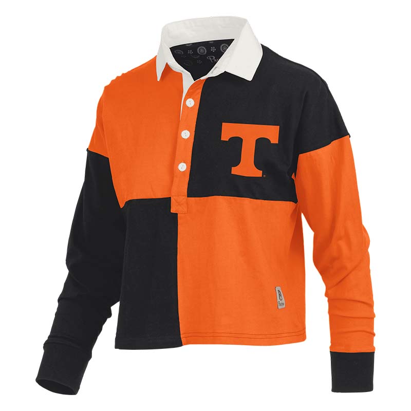 UT Pieced Rugby Lock Cropped Long Sleeve T-Shirt