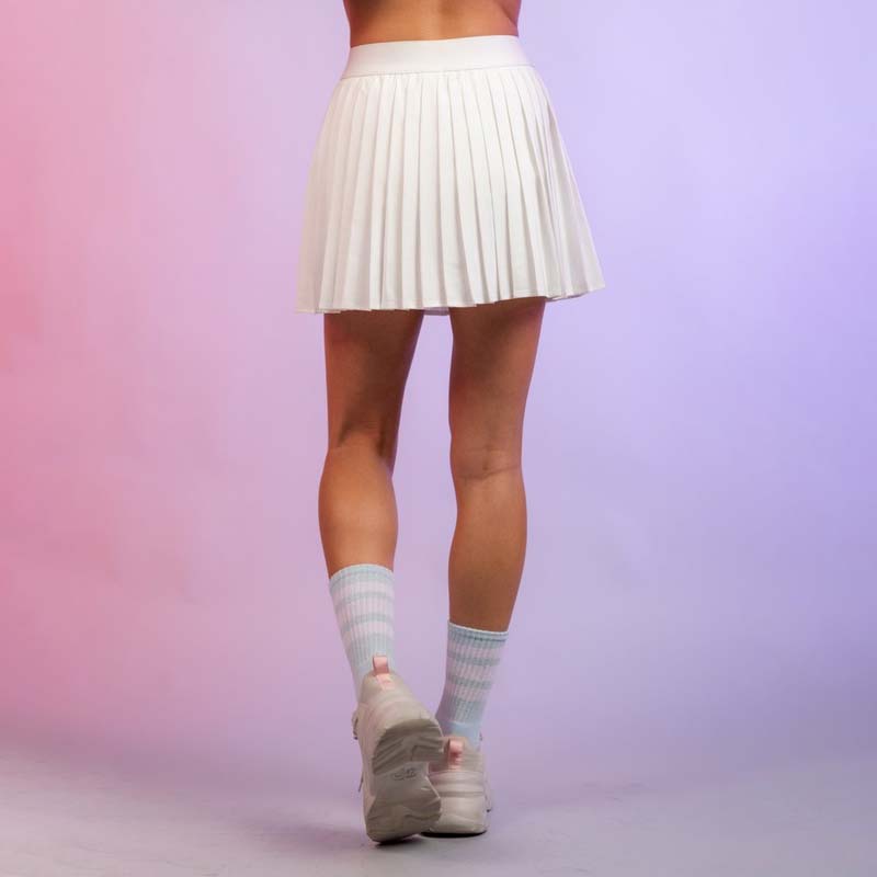 White Short Pleated Skirt
