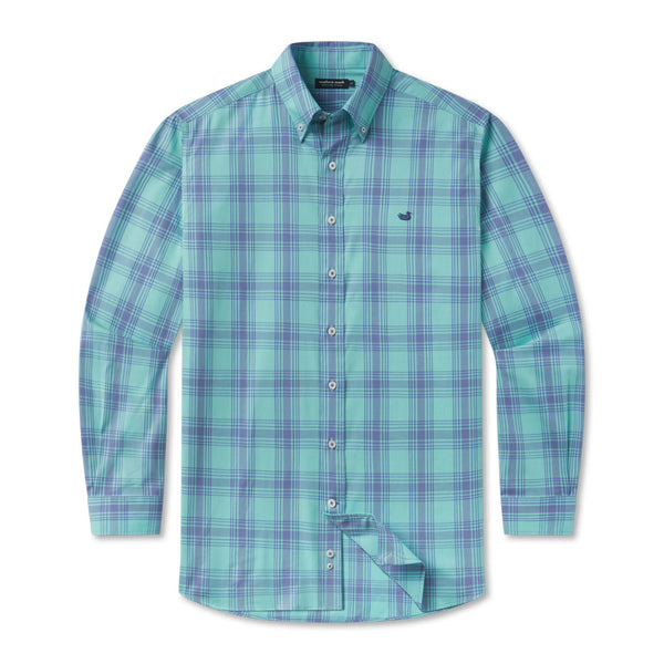 Tupelo Windowpane Dress Shirt in Mountain Purple and Mint