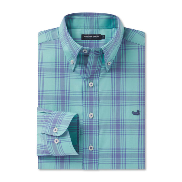 Tupelo Windowpane Dress Shirt in Mountain Purple and Mint