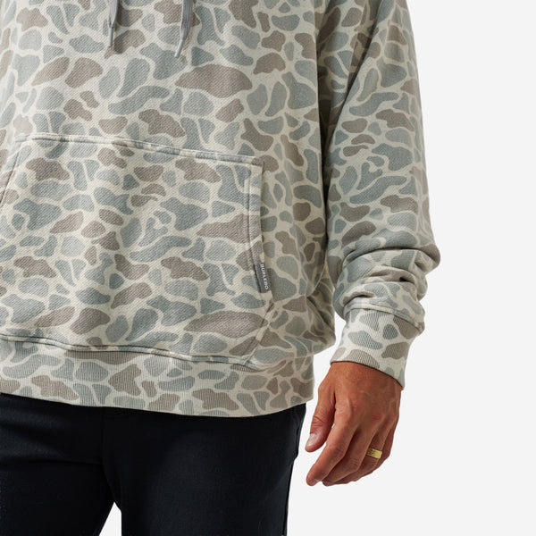 Vintage Wash French Terry Hoodie in Classic Deer Camo