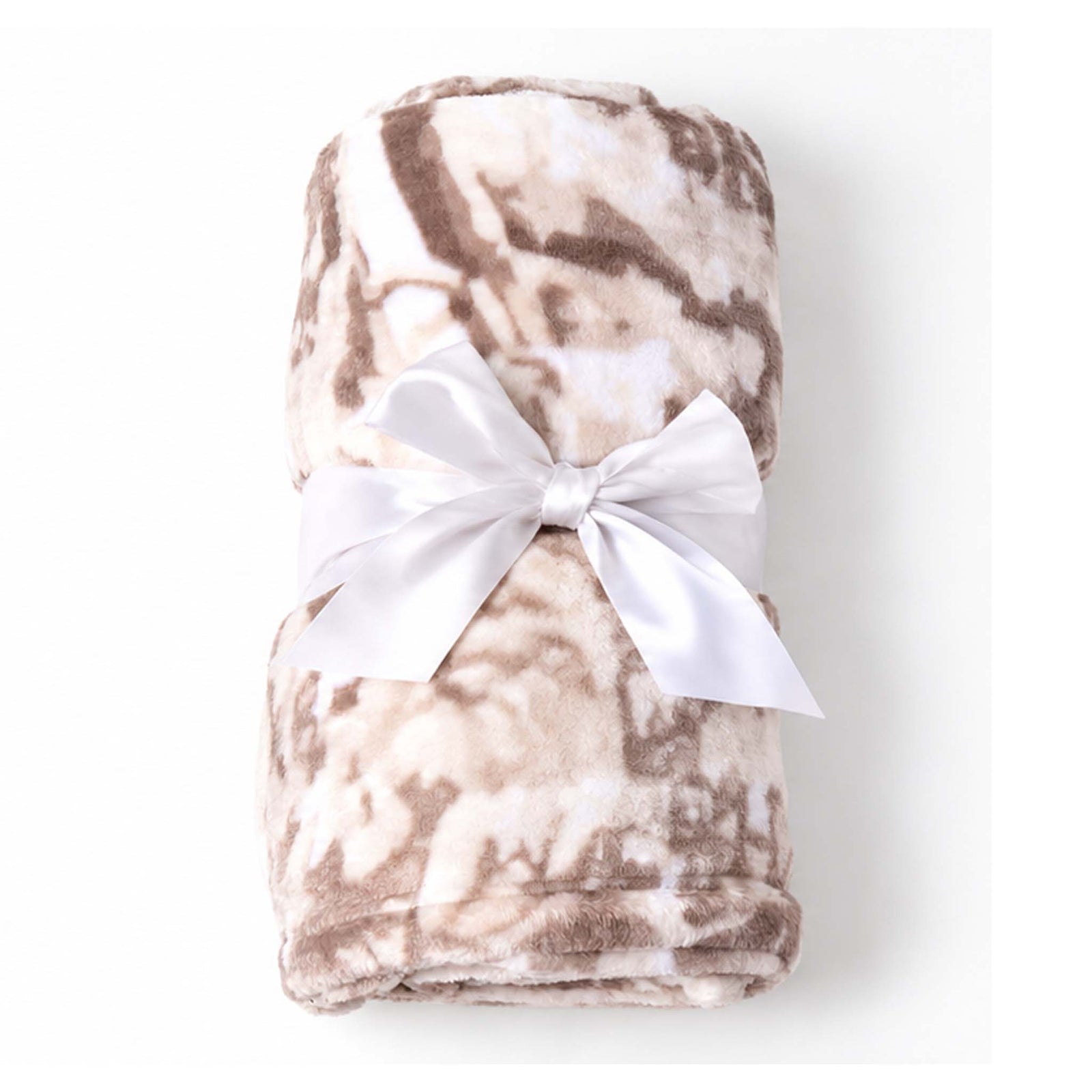 White Camo Printed Fleece Blanket