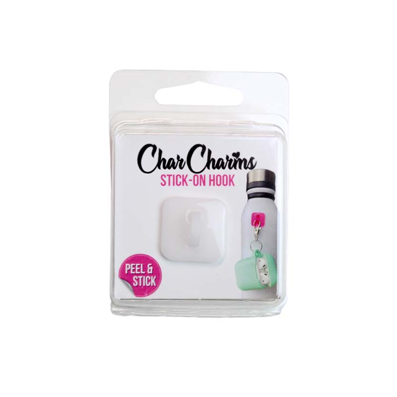 White Square Stick On Water Bottle Charm