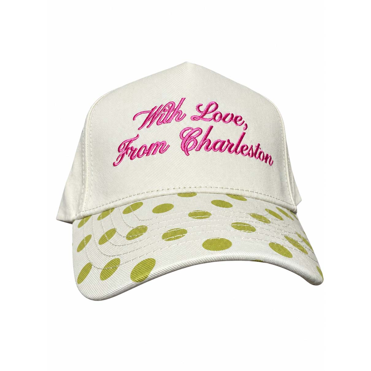 With Love From Charleston Polka Dot Trucker Hat