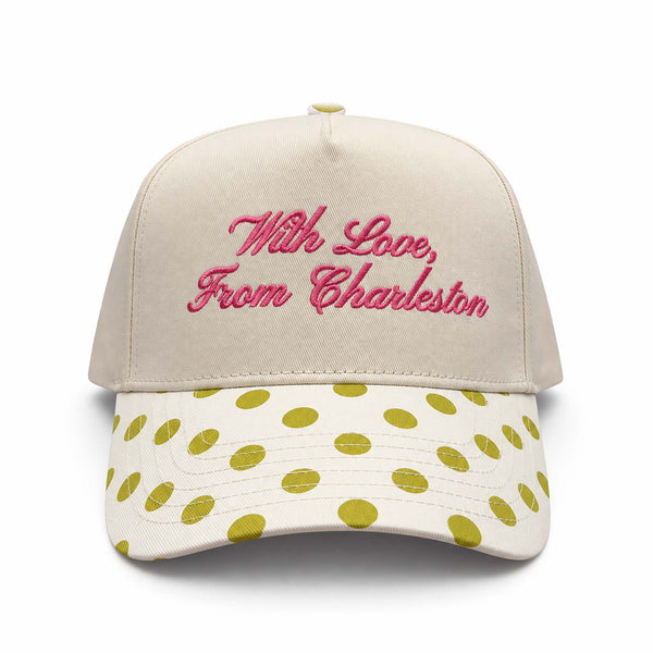 With Love From Charleston Polka Dot Trucker Hat