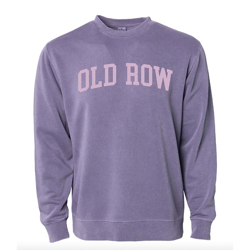 Old Row Arch Crewneck Sweatshirt in Plum